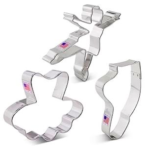 Ann Clark Cookie Cutter Set (3) Dancer/Ballet - includes recipe book - NWT